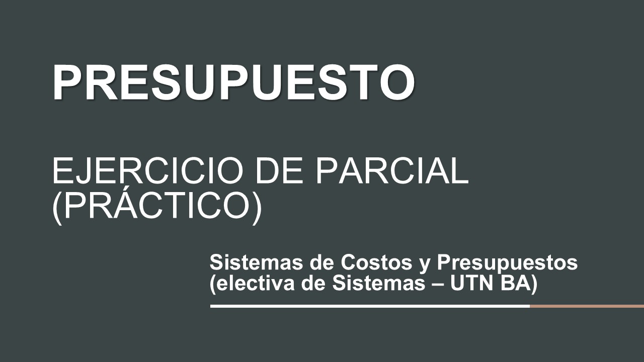 PRESUPUESTO - práctico